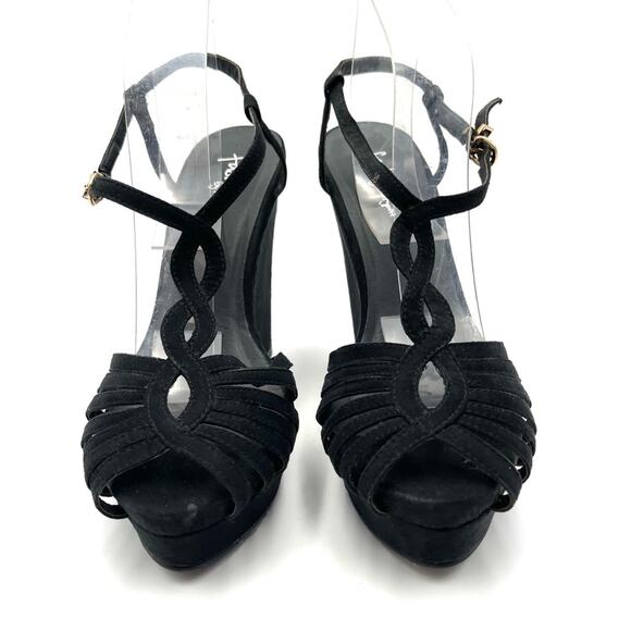 FASHION by MARIPAZ black vegan wedges size 10 - Picture 9 of 12